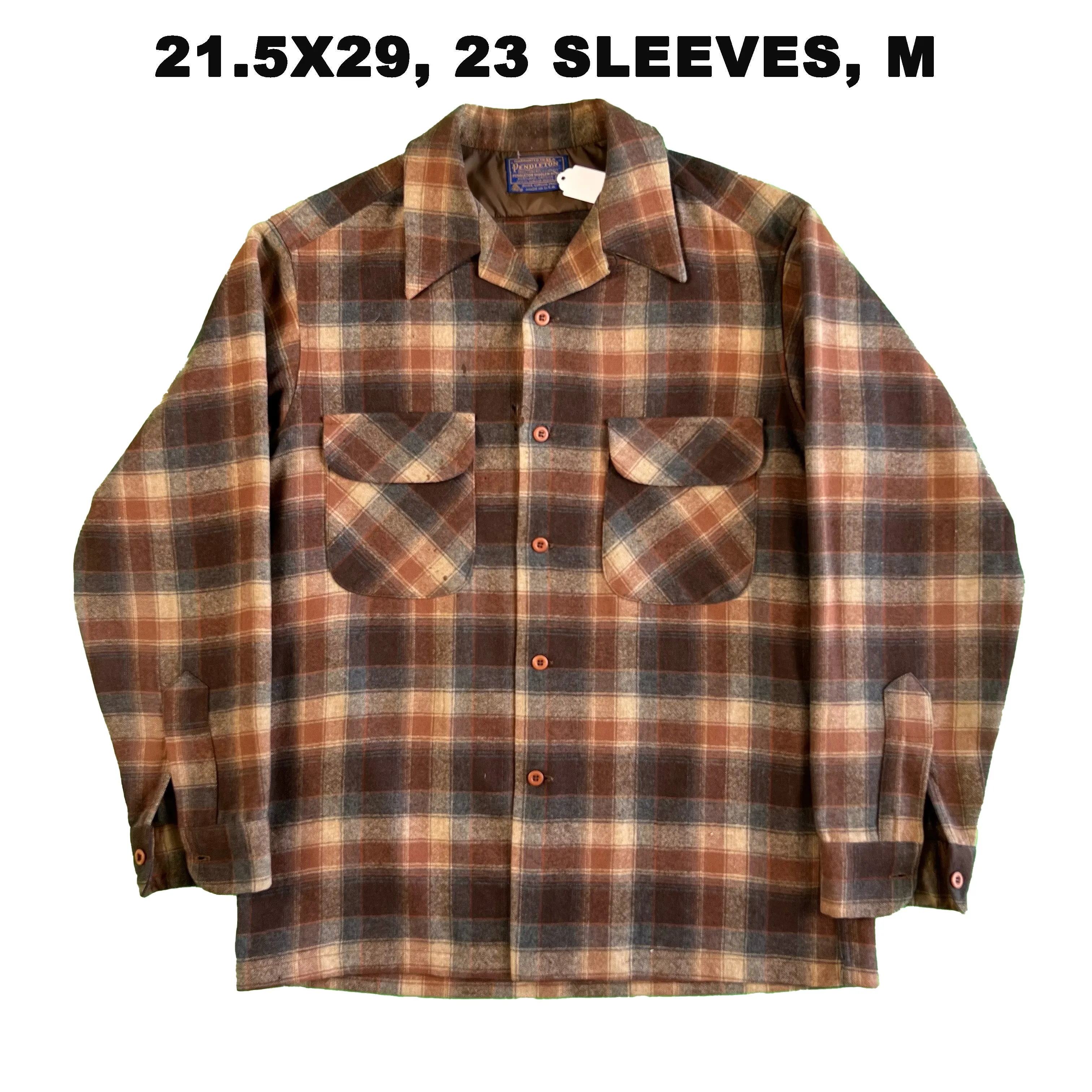 60s/70s Pendleton Loop Collar Flannel Board Shirt- SELECT SHIRT