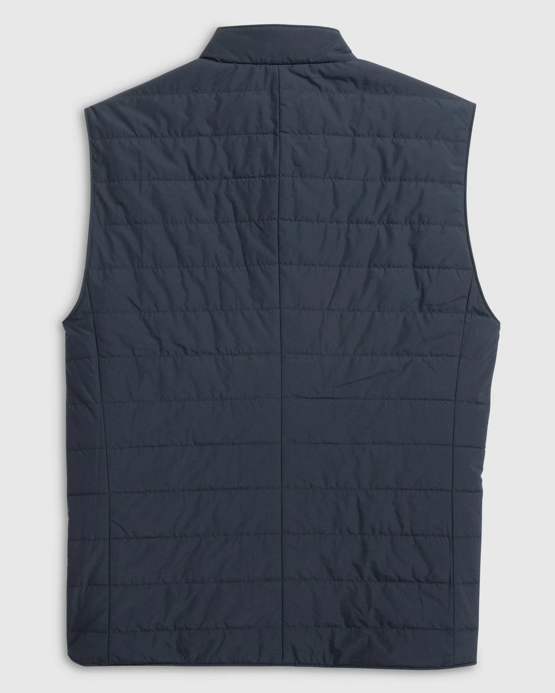 Apo Quilted Button Up Vest in Navy by Johnnie-O