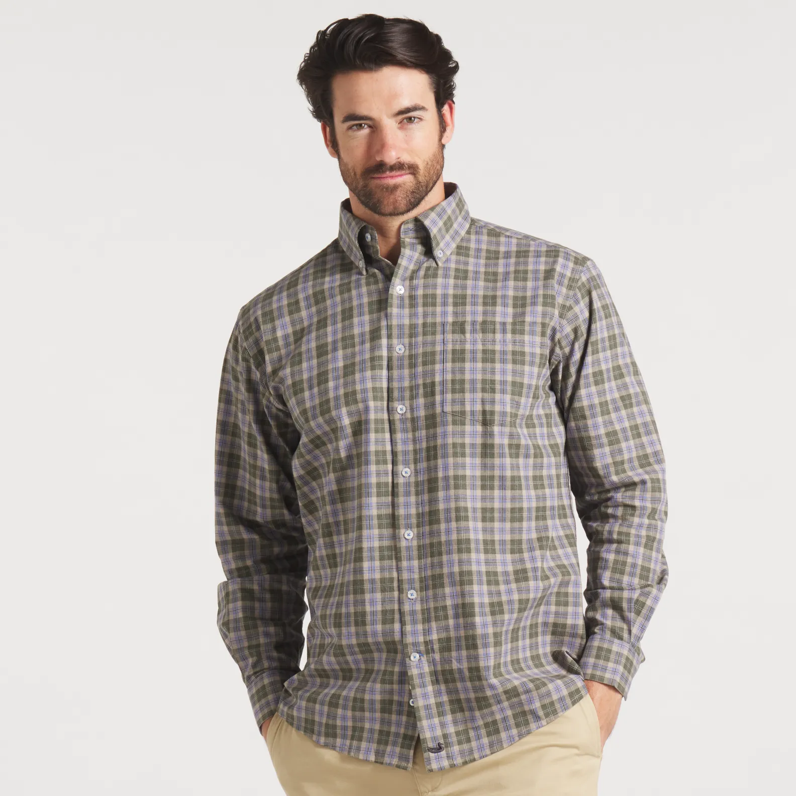 Bandera Washed Plaid Dress Shirt