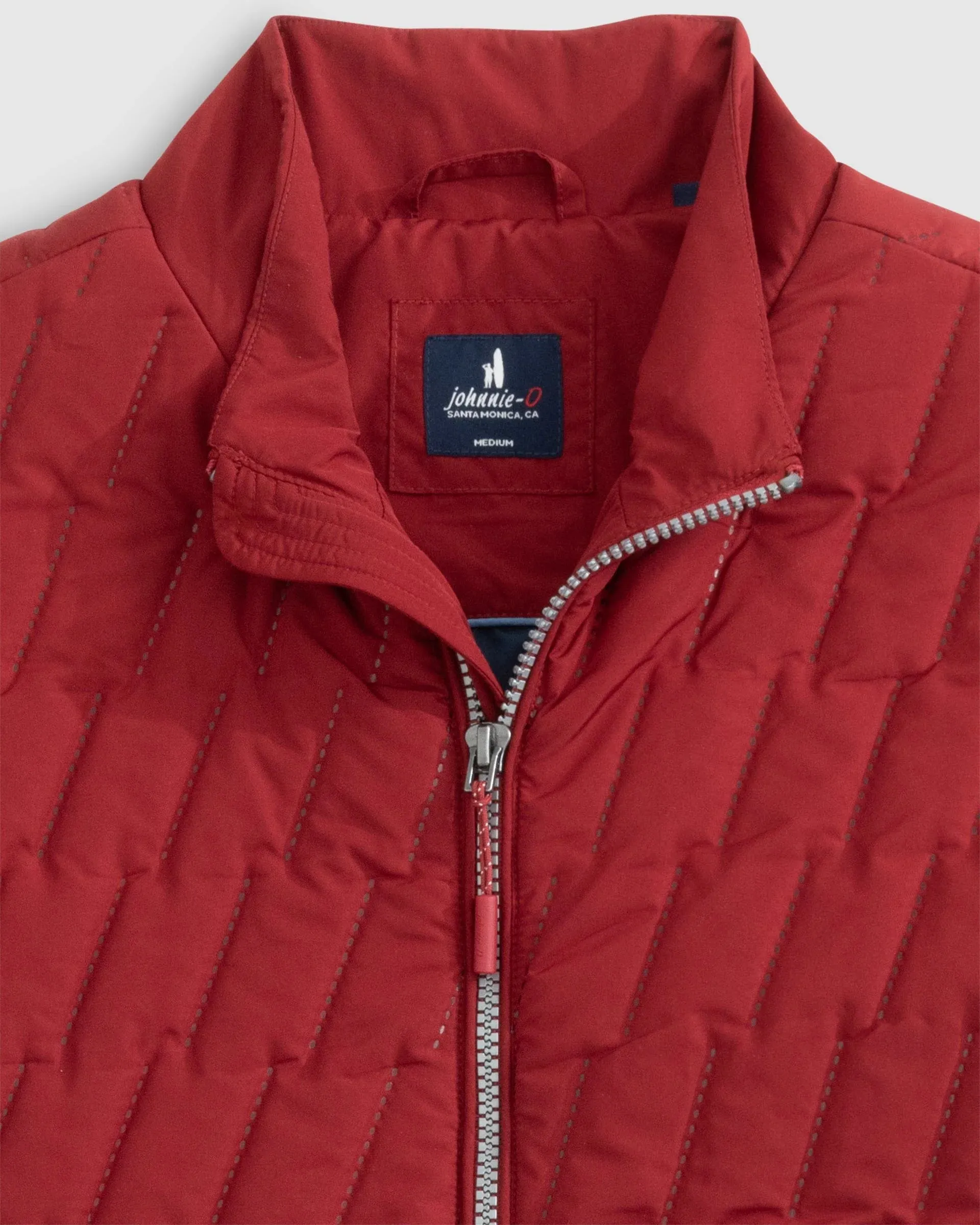 Belfry Quilted Puffer Vest in Cardinal by Johnnie-O