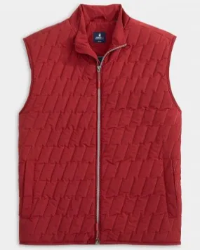 Belfry Quilted Puffer Vest in Cardinal by Johnnie-O