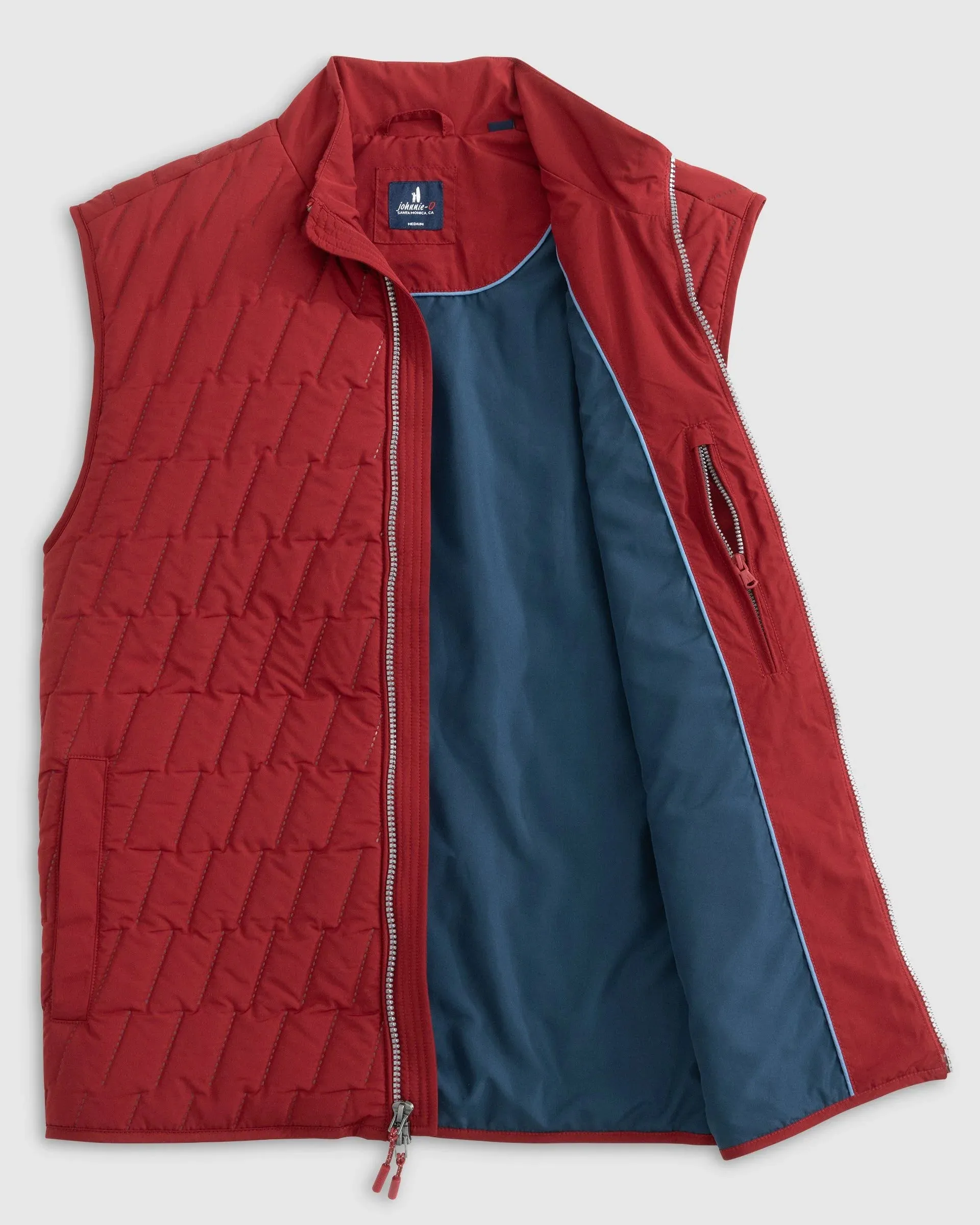 Belfry Quilted Puffer Vest in Cardinal by Johnnie-O