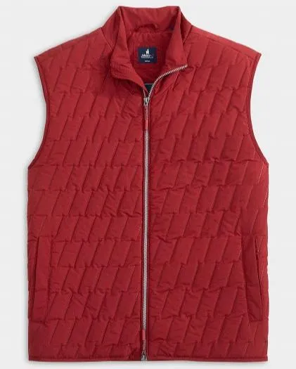 Belfry Quilted Puffer Vest in Cardinal by Johnnie-O