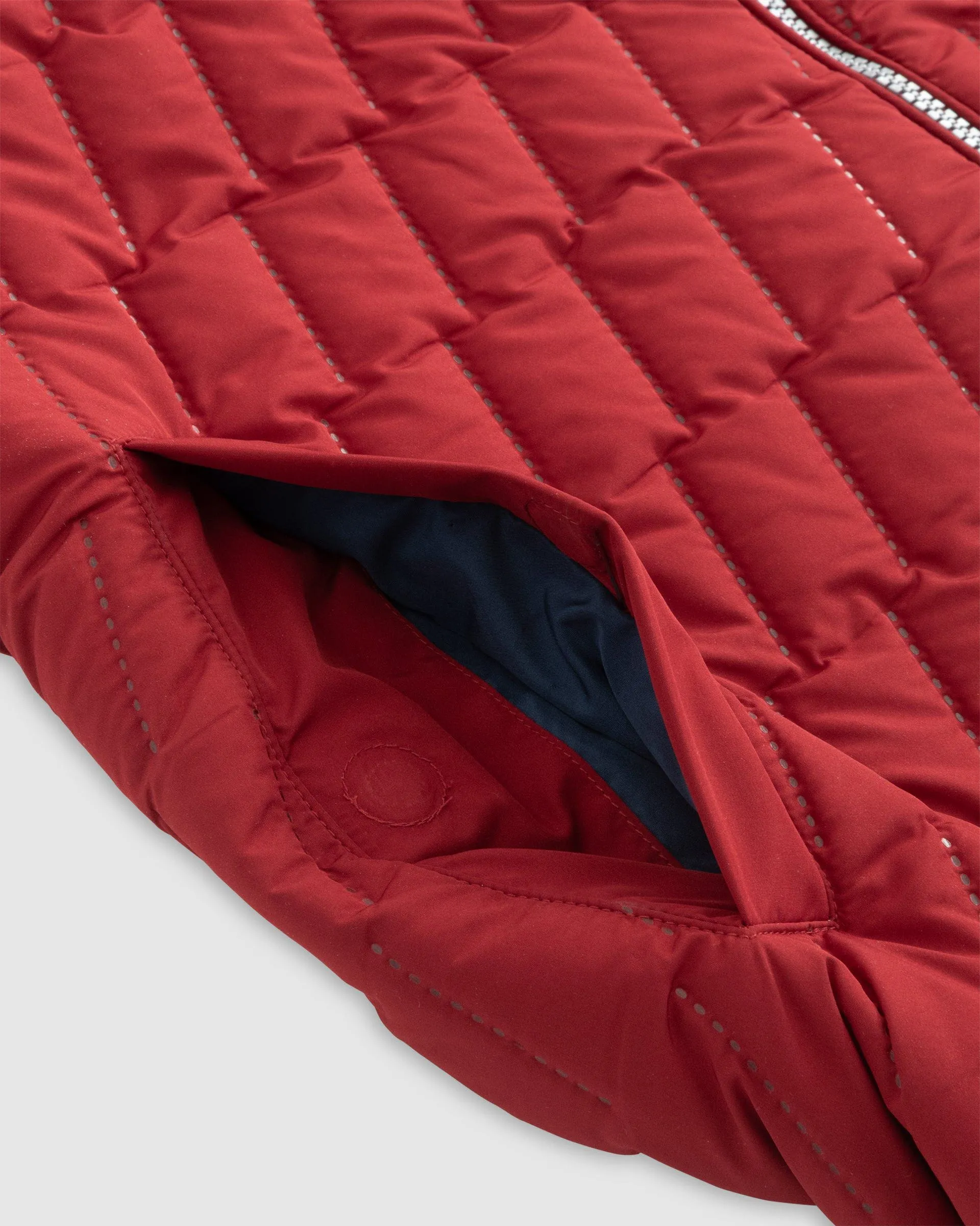 Belfry Quilted Puffer Vest in Cardinal by Johnnie-O