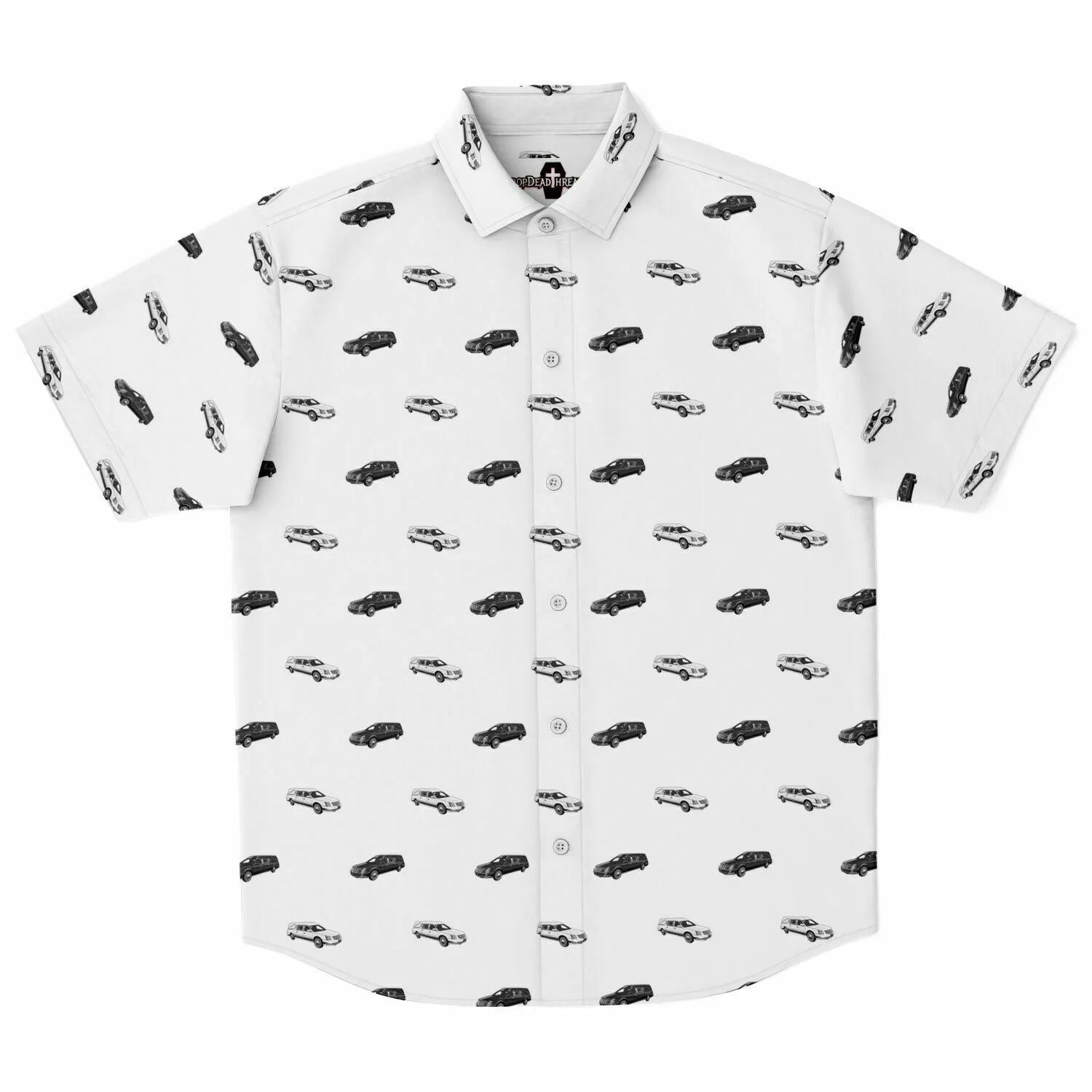 Black & White Hearse - Button Up Tee