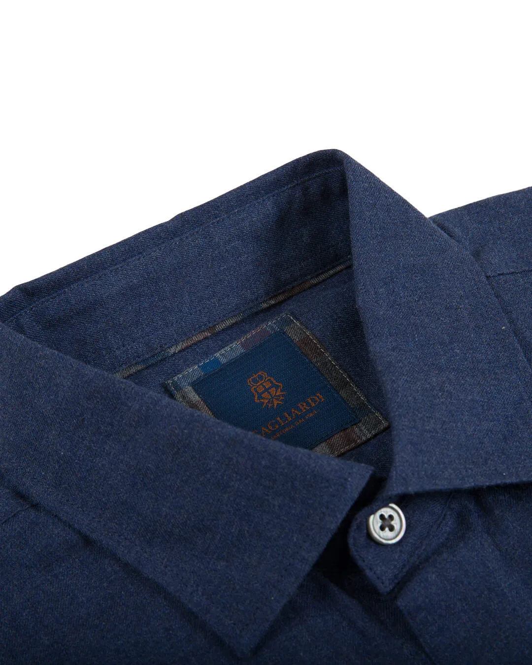 Blue Cotton Flannel Shirt