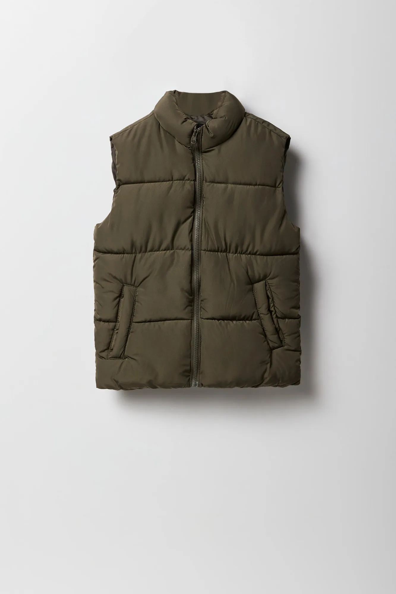 Boys Solid Puffer Vest