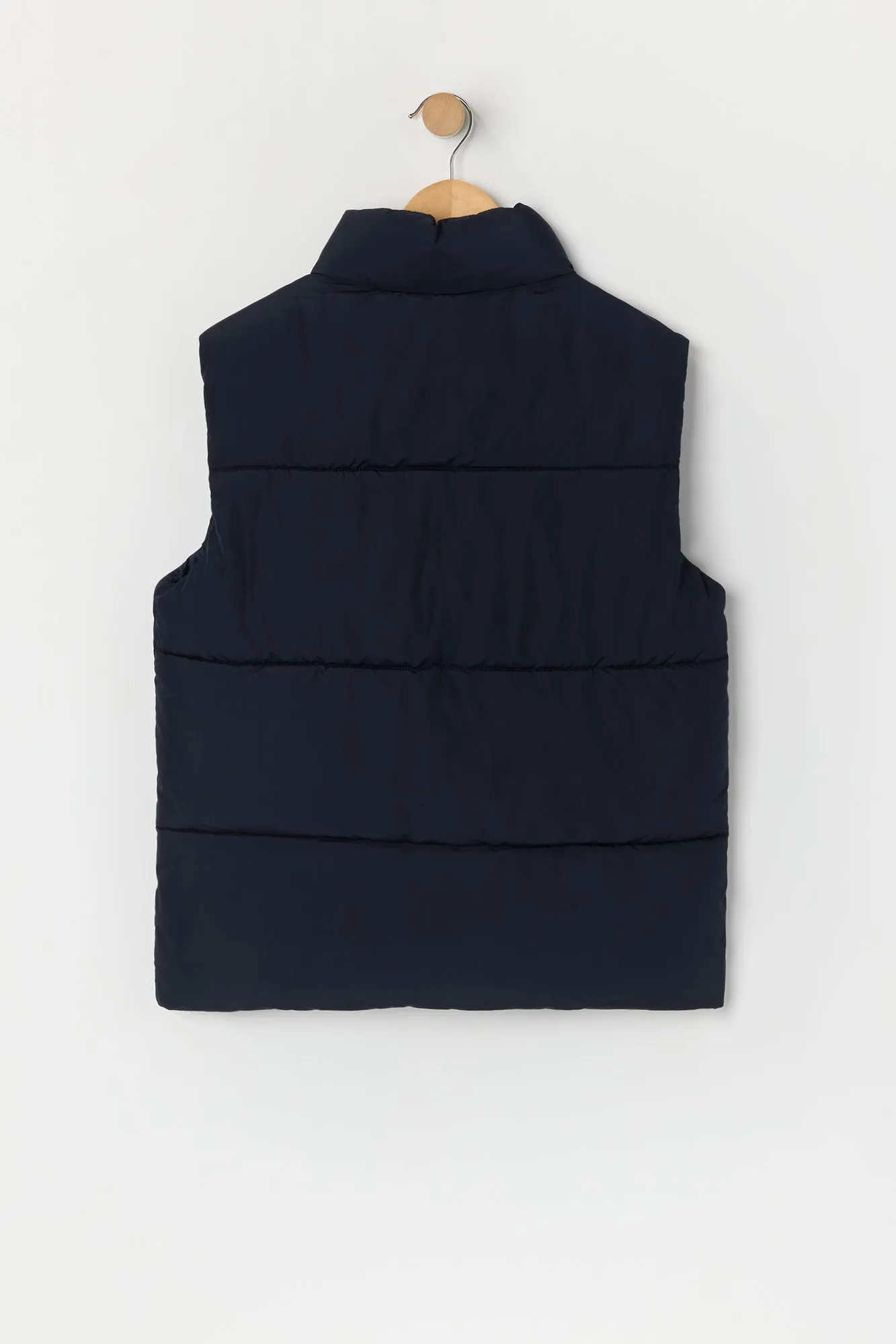 Boys Solid Puffer Vest