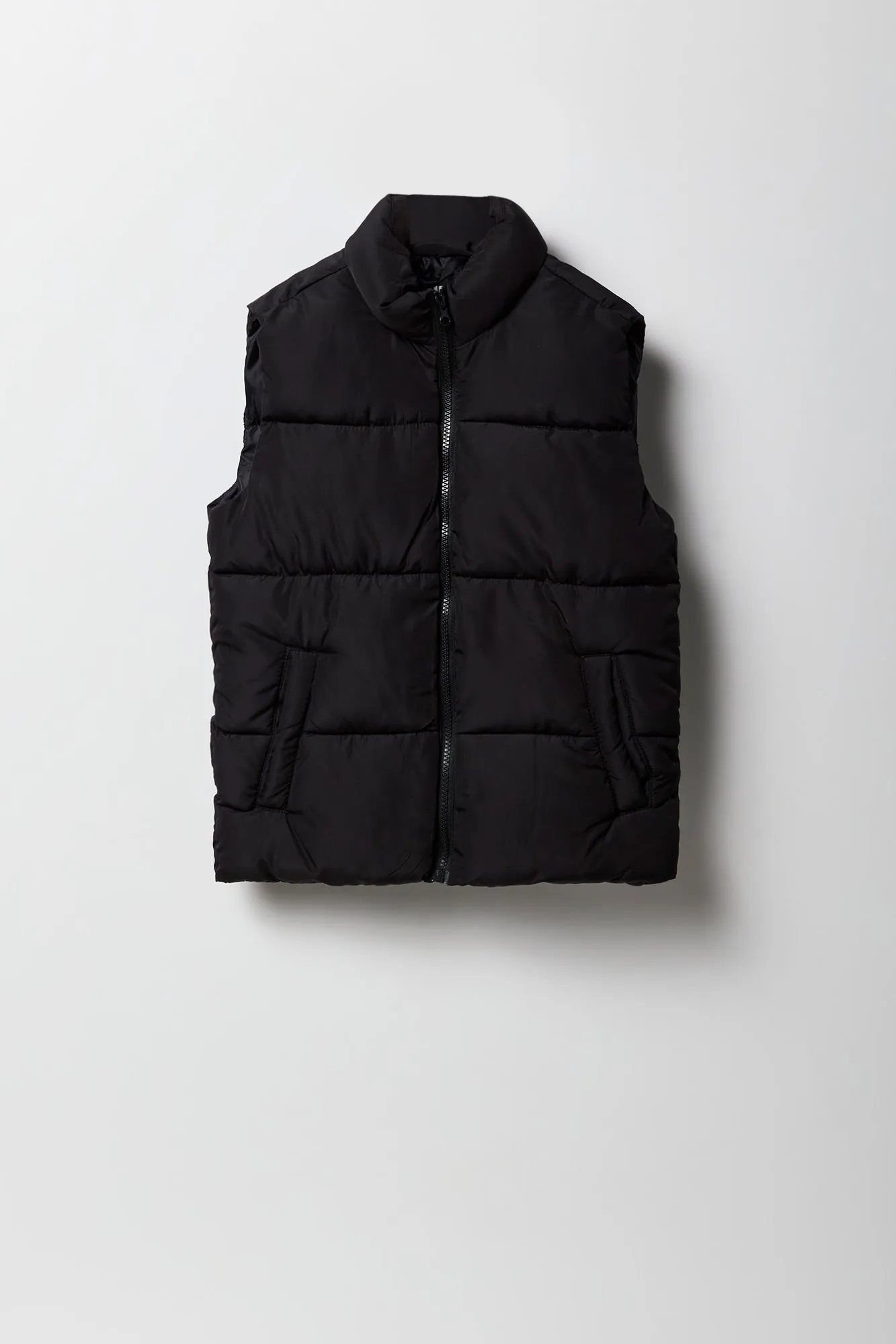 Boys Solid Puffer Vest