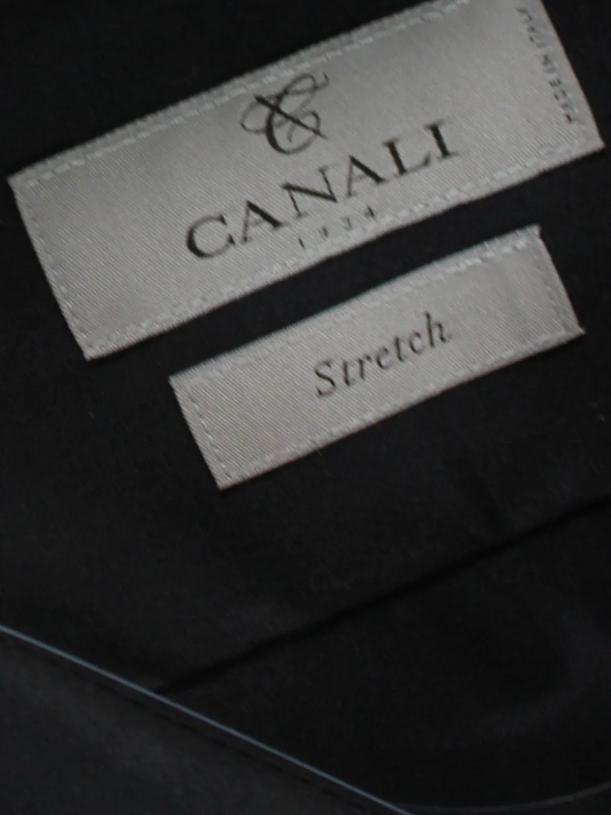 Canali Shirt Black Stretch - Modern Fit 43 -17 SALE