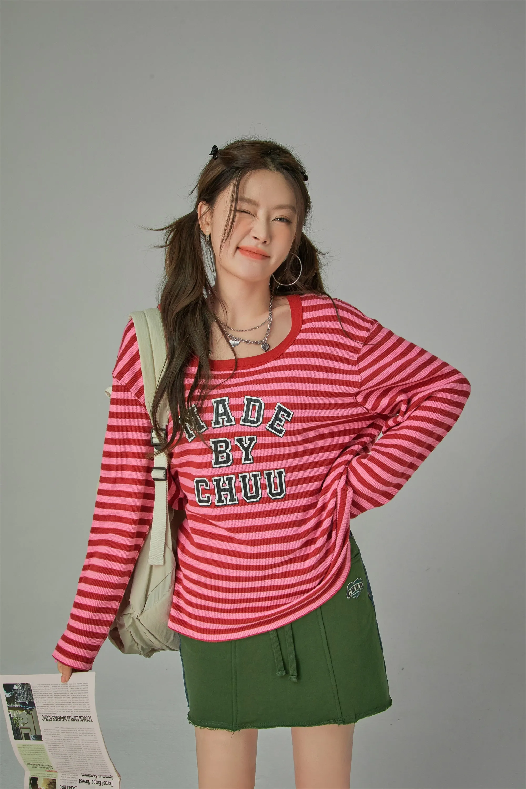 Cheerful Striped Long Sleeve T-Shirt