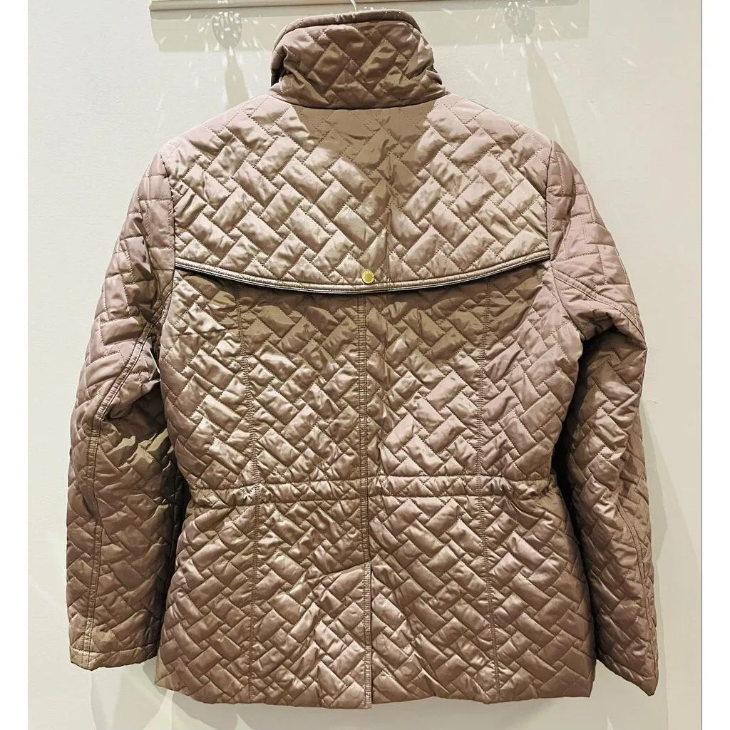 Cole Haan Taupe Quilted Jacket - Size Medium