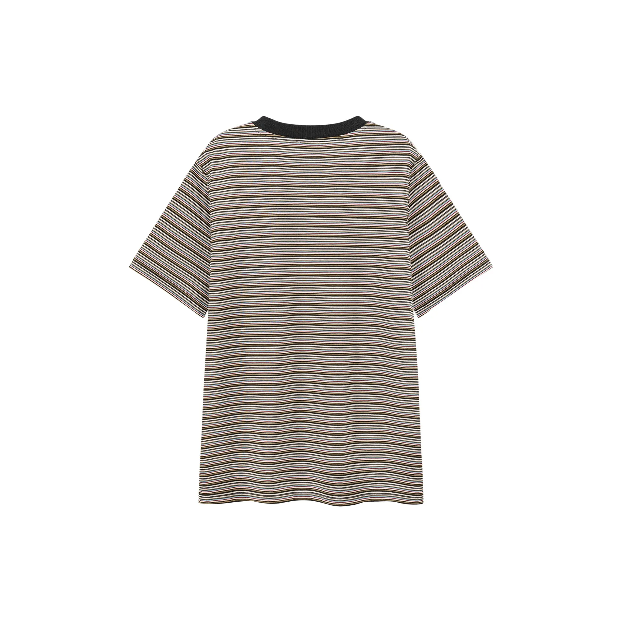 Colorblocked Striped Short Sleeve T-Shirt