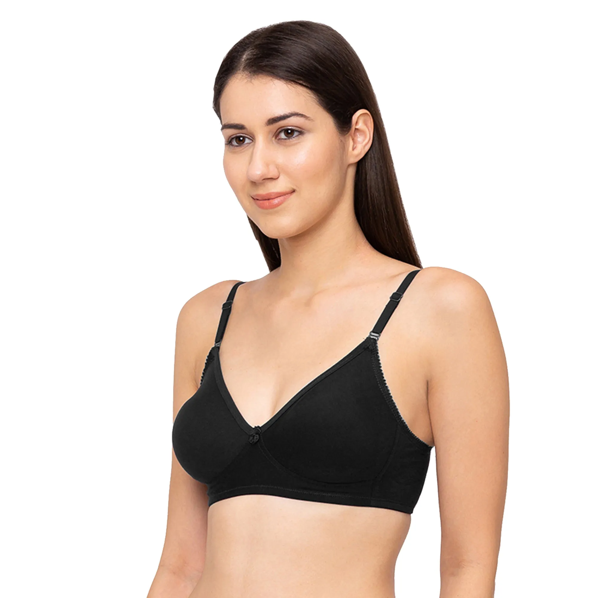 Dipti-Plain Mold T-shirt Bra Black