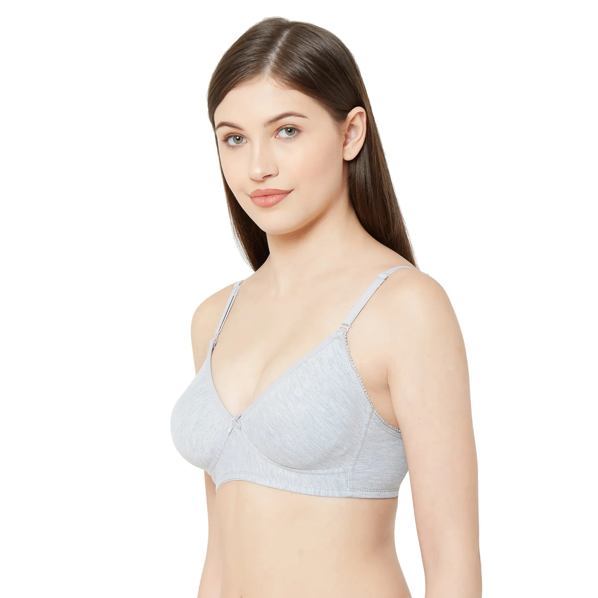 Dipti-Plain Mold T-shirt Bra Grey