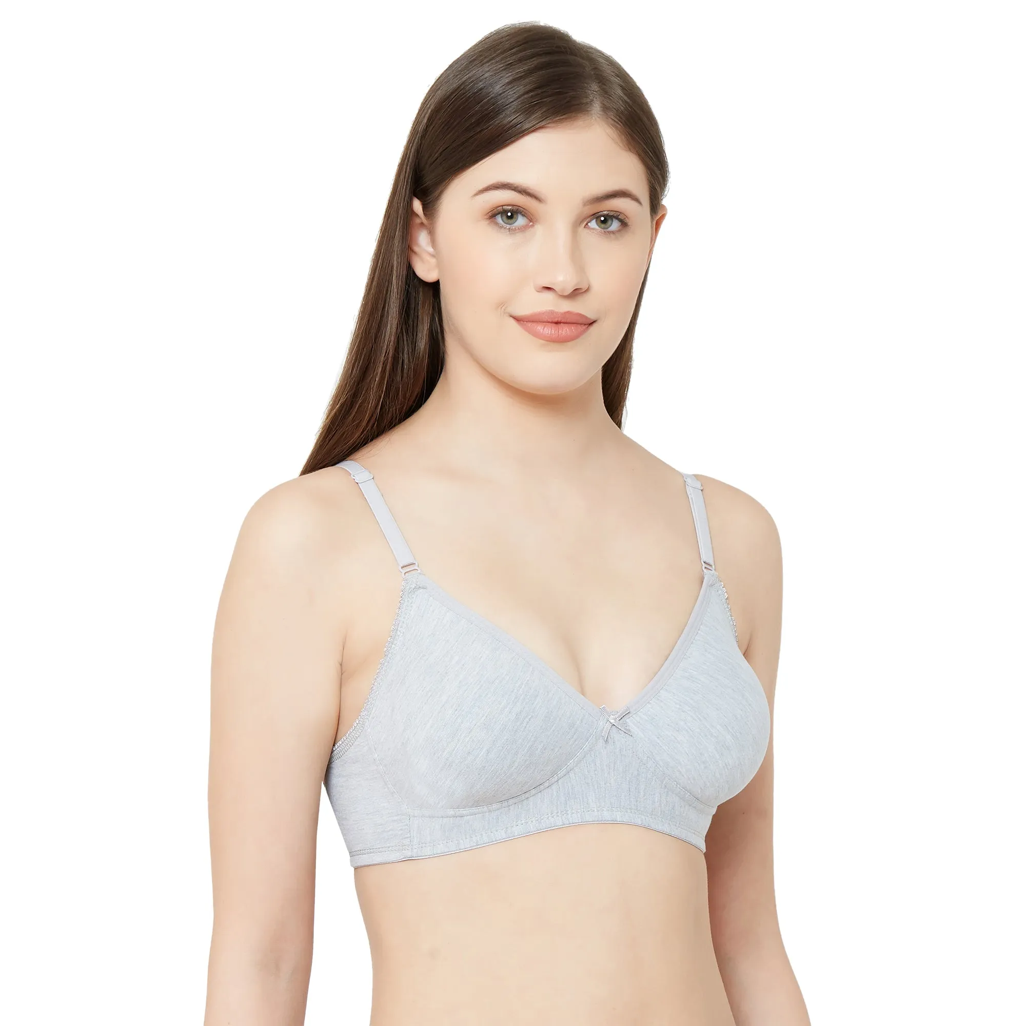 Dipti-Plain Mold T-shirt Bra Grey