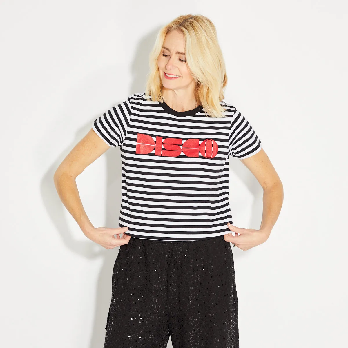 DISCO Striped Tshirt Red