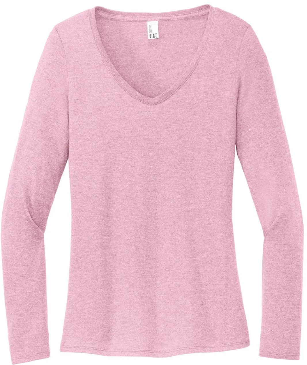 District Ladies Perfect Tri Long Sleeve V-Neck Tee