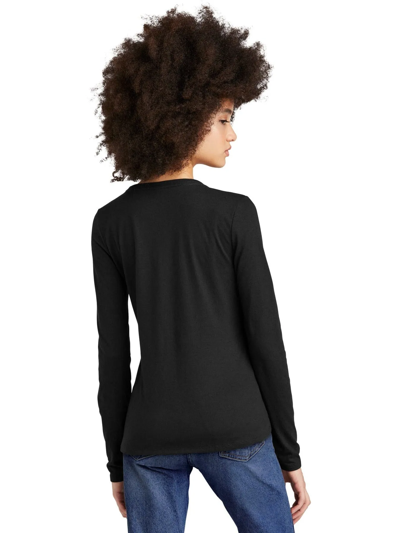 District Ladies Perfect Tri Long Sleeve V-Neck Tee