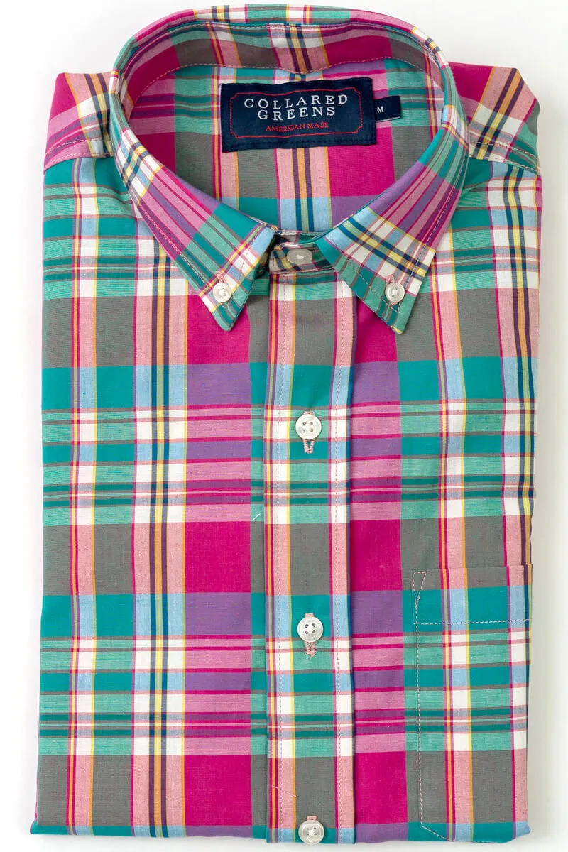 Dover: Brookline Button Down - Pink/Mint