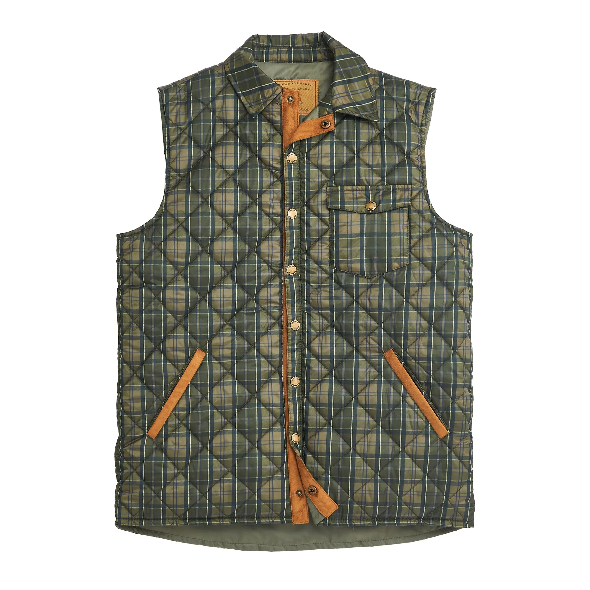 Grouse Plaid Braswell Vest - Olive