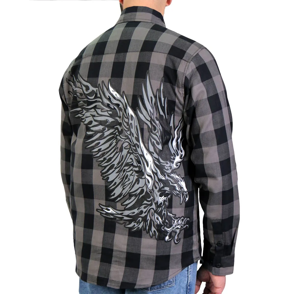 Hot Leathers FLM2102 Men's Tribal Eagle Flannel Long Sleeve Shirt