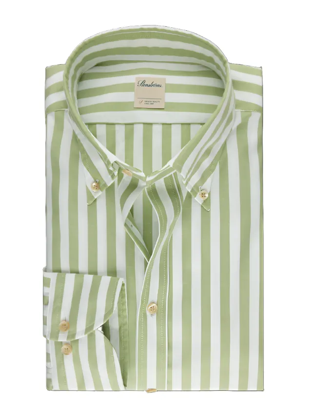 ID24341-Stenstroms Green Stripe Shirt