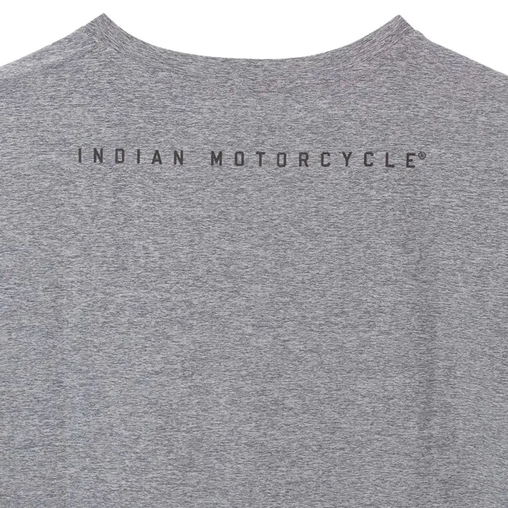 Indian Motorcycle  Polaris V-Neck Athlete T-Shirt Tee Soft Lightweight Comfortable Grey