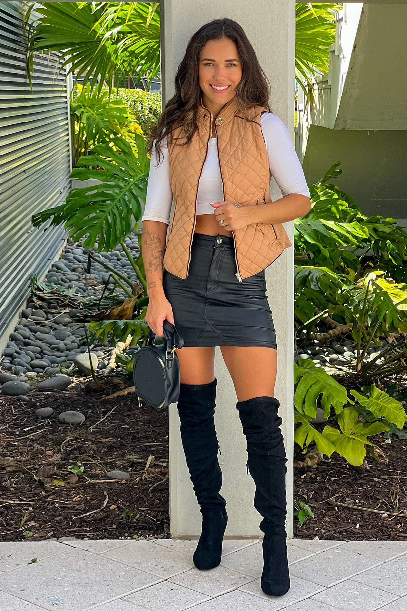 Khaki Quilted Vest