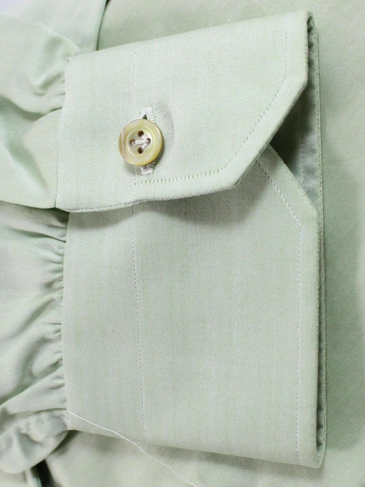 Kiton Dress Shirt Light Green - Spread Collar 37 - 14 1/2 REDUCED - SALE