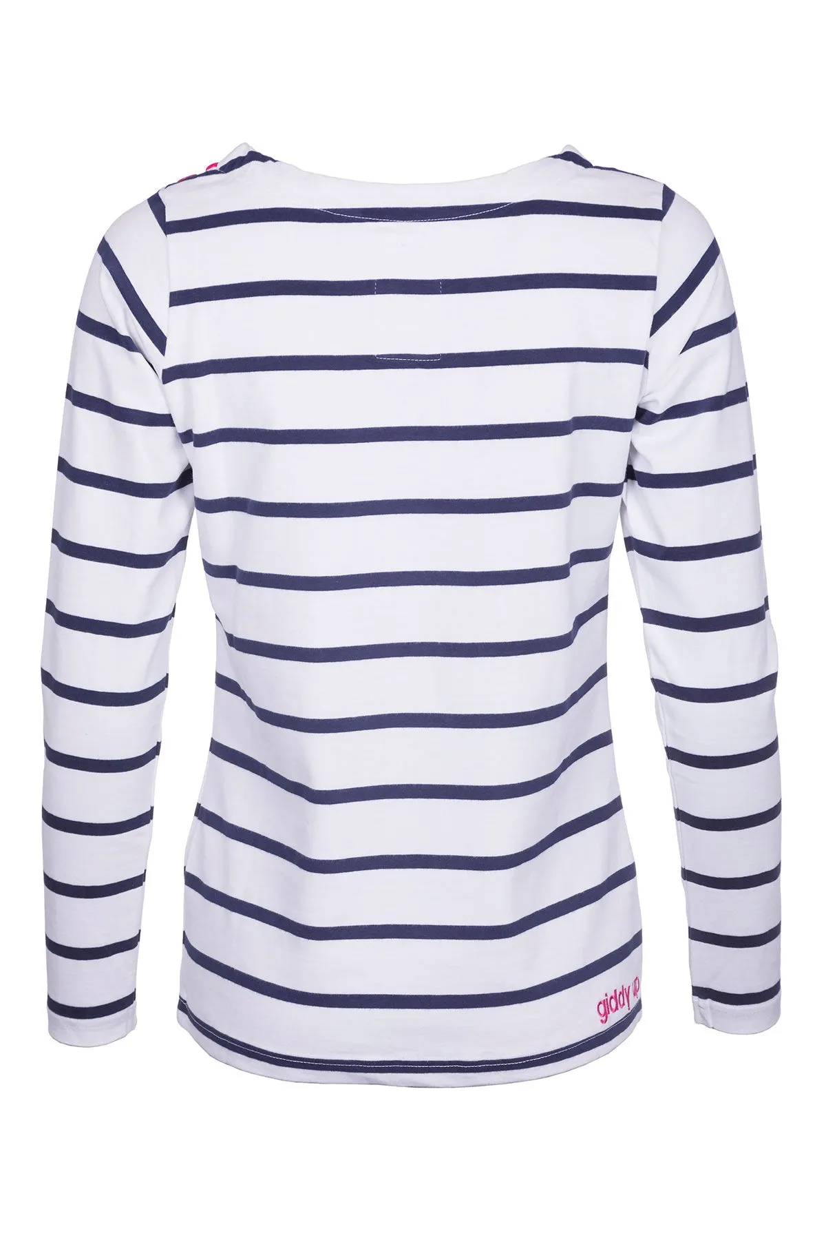 Ladies Striped Long Sleeve Top - Haxby