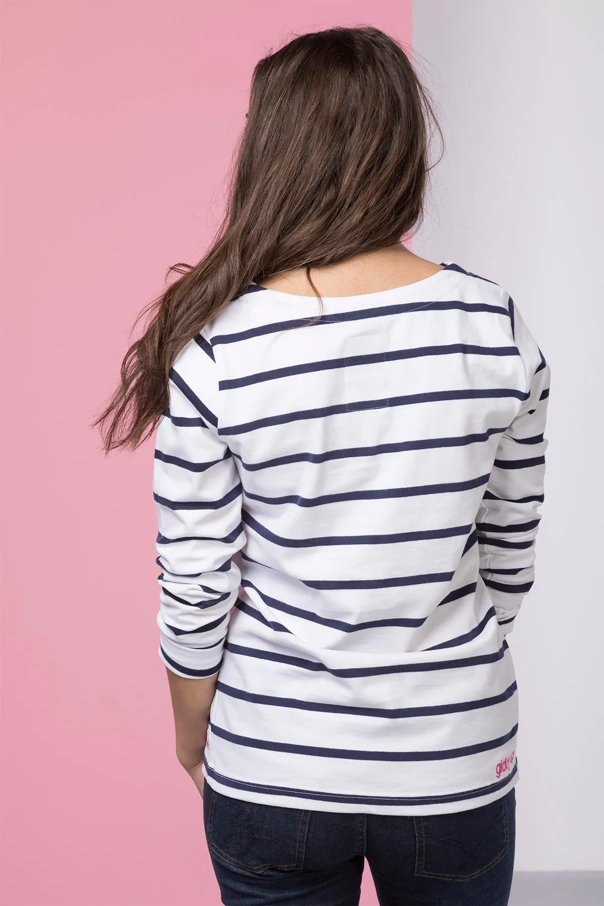 Ladies Striped Long Sleeve Top - Haxby