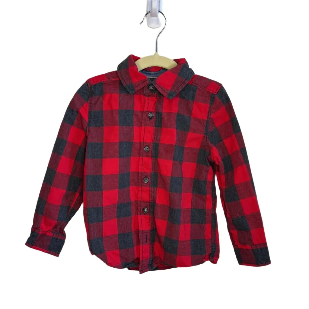 LS Checkered Collared Button Down