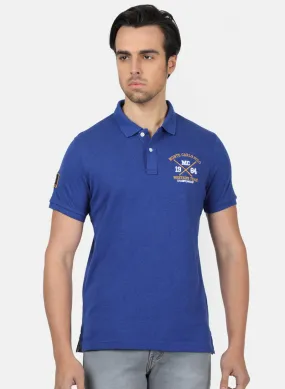 Men Blue Plain T-Shirts