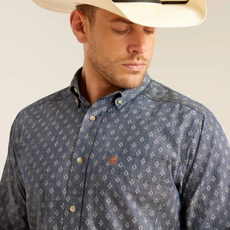 Men's Ariat Dillon Chambray Long Sleeve Button Down Shirt