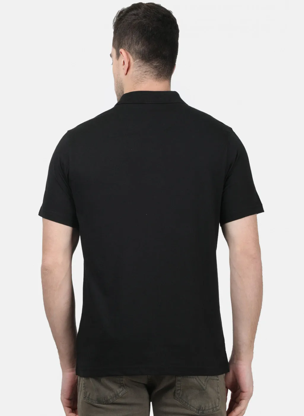 Mens Black Plain T-Shirts