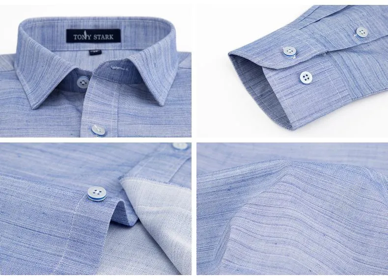 Men's Dress Shirts Cotton Linen Shirts