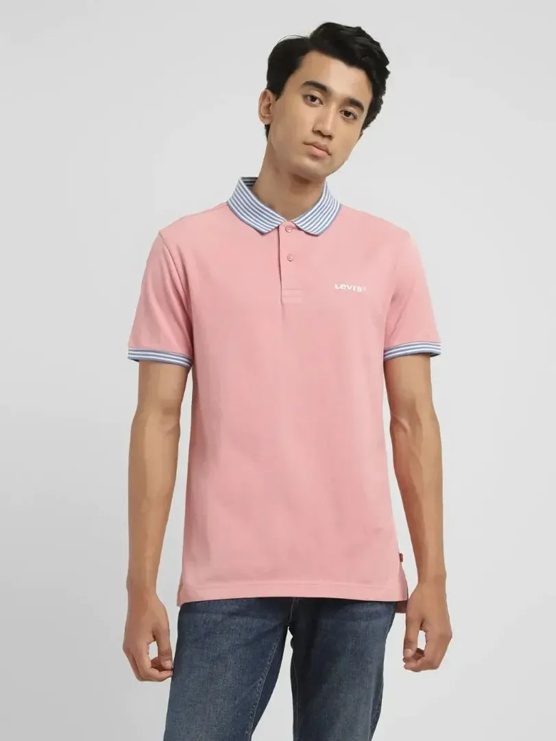 Men's Solid Slim Fit Polo T-shirt