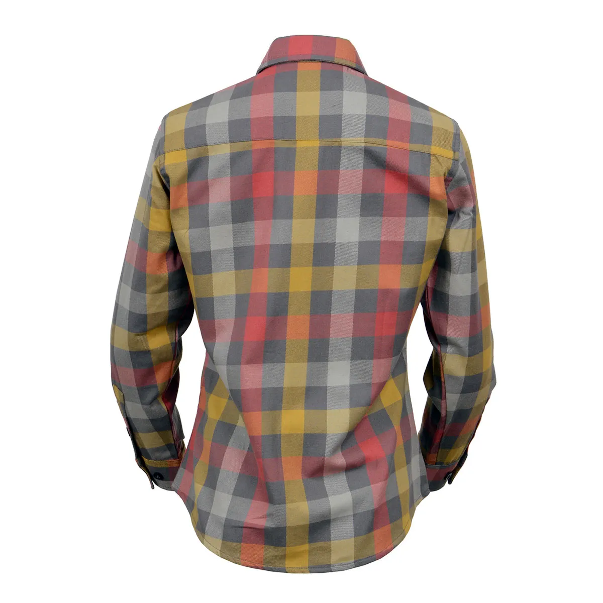 Milwaukee Leather Women's Gray and Red with Yellow Long Sleeve Cotton