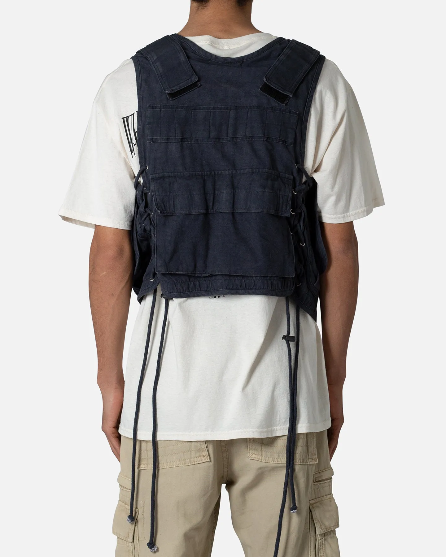 MNML Drawcord Utility Vest Black