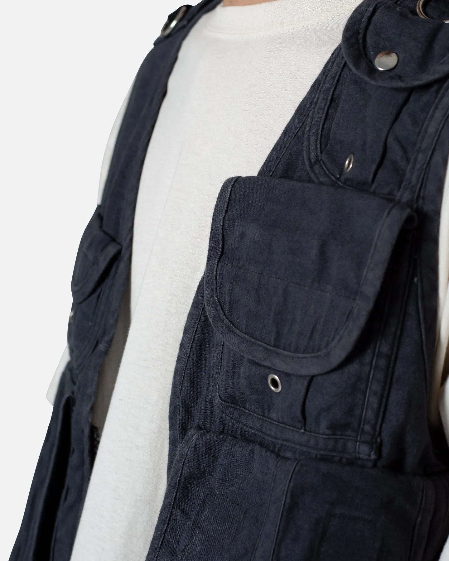 MNML Drawcord Utility Vest Black