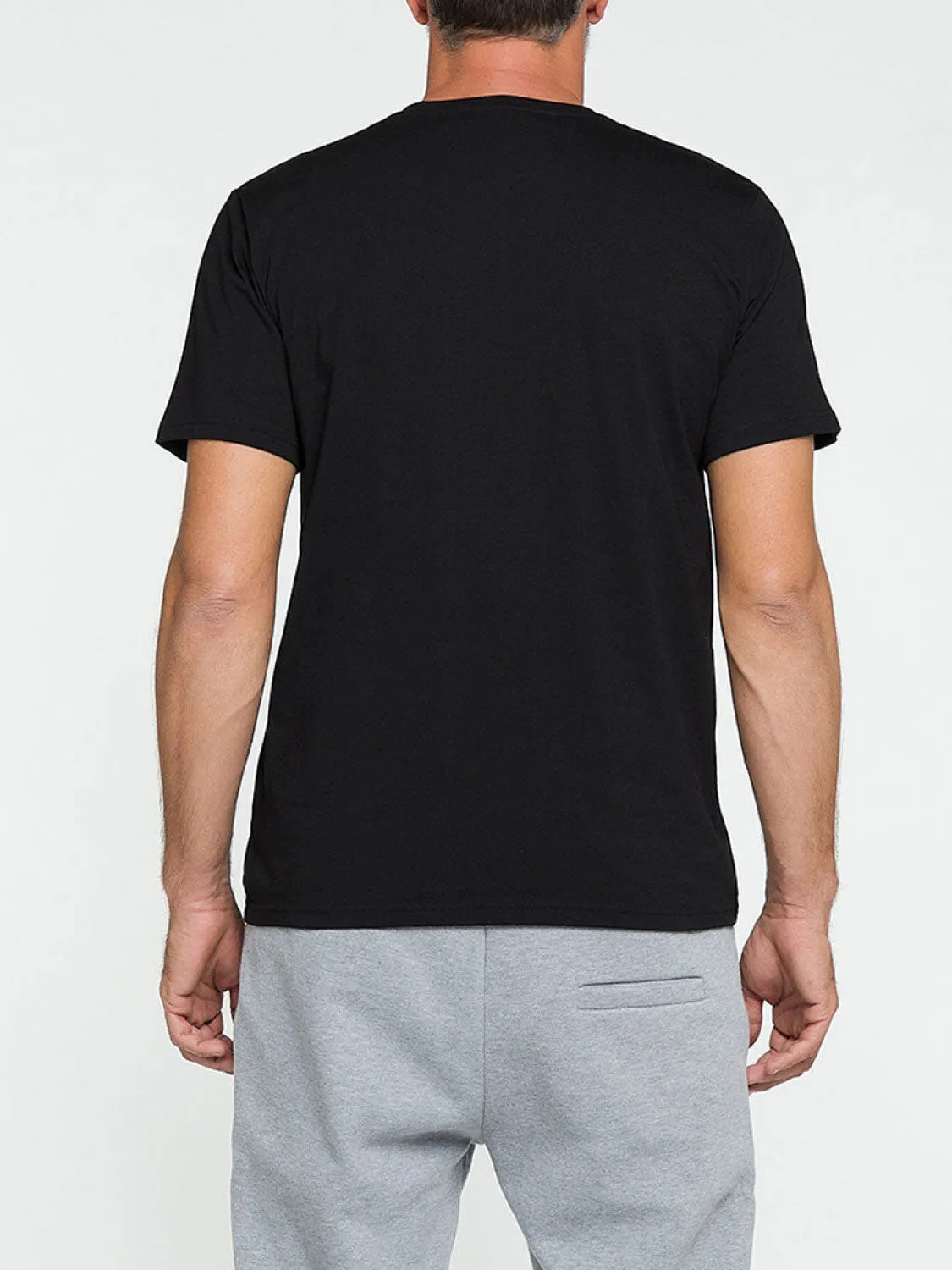 Modal Blend V-neck T-shirt Black