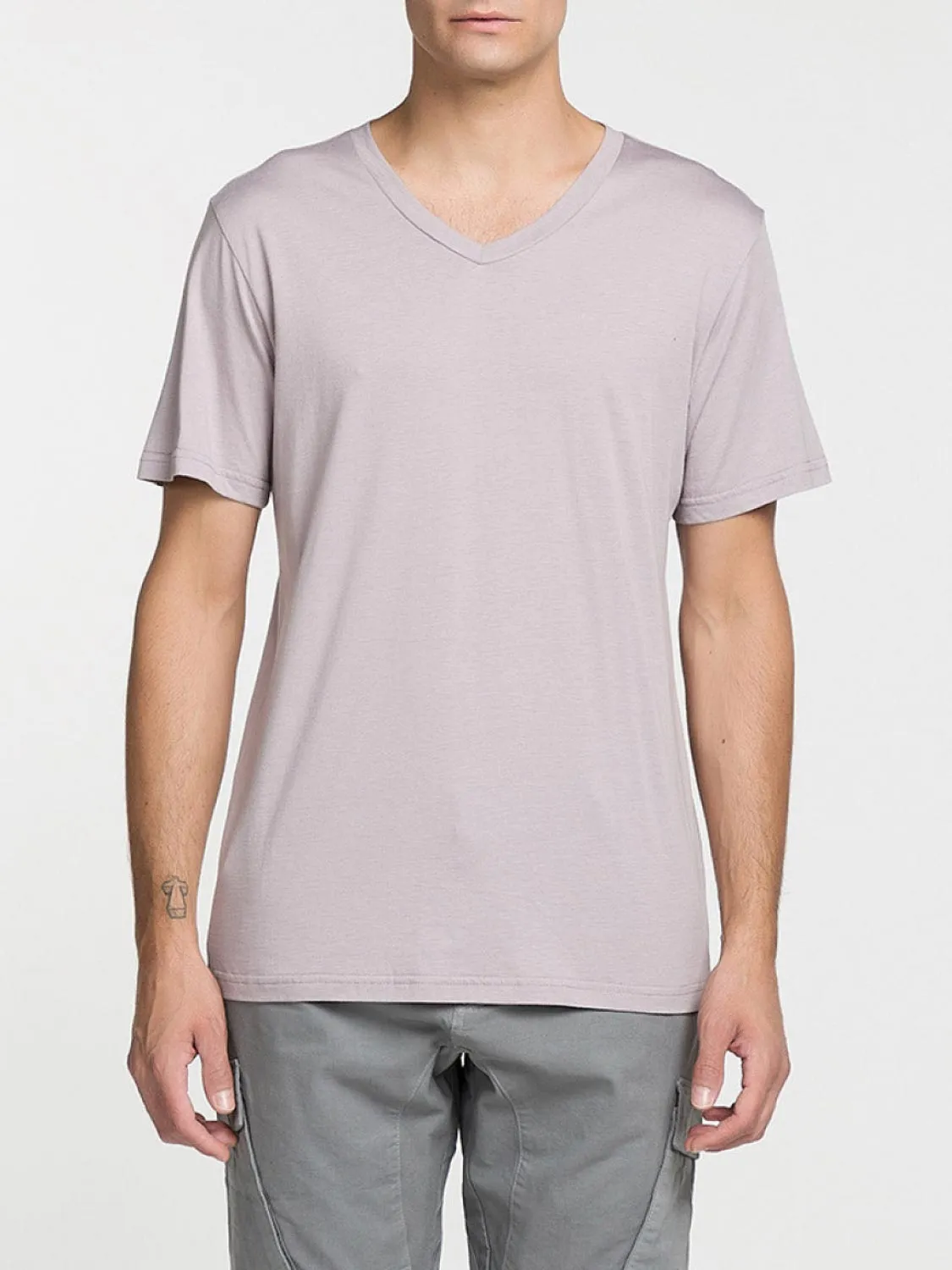 Modal Blend V-neck T-shirt Lavender