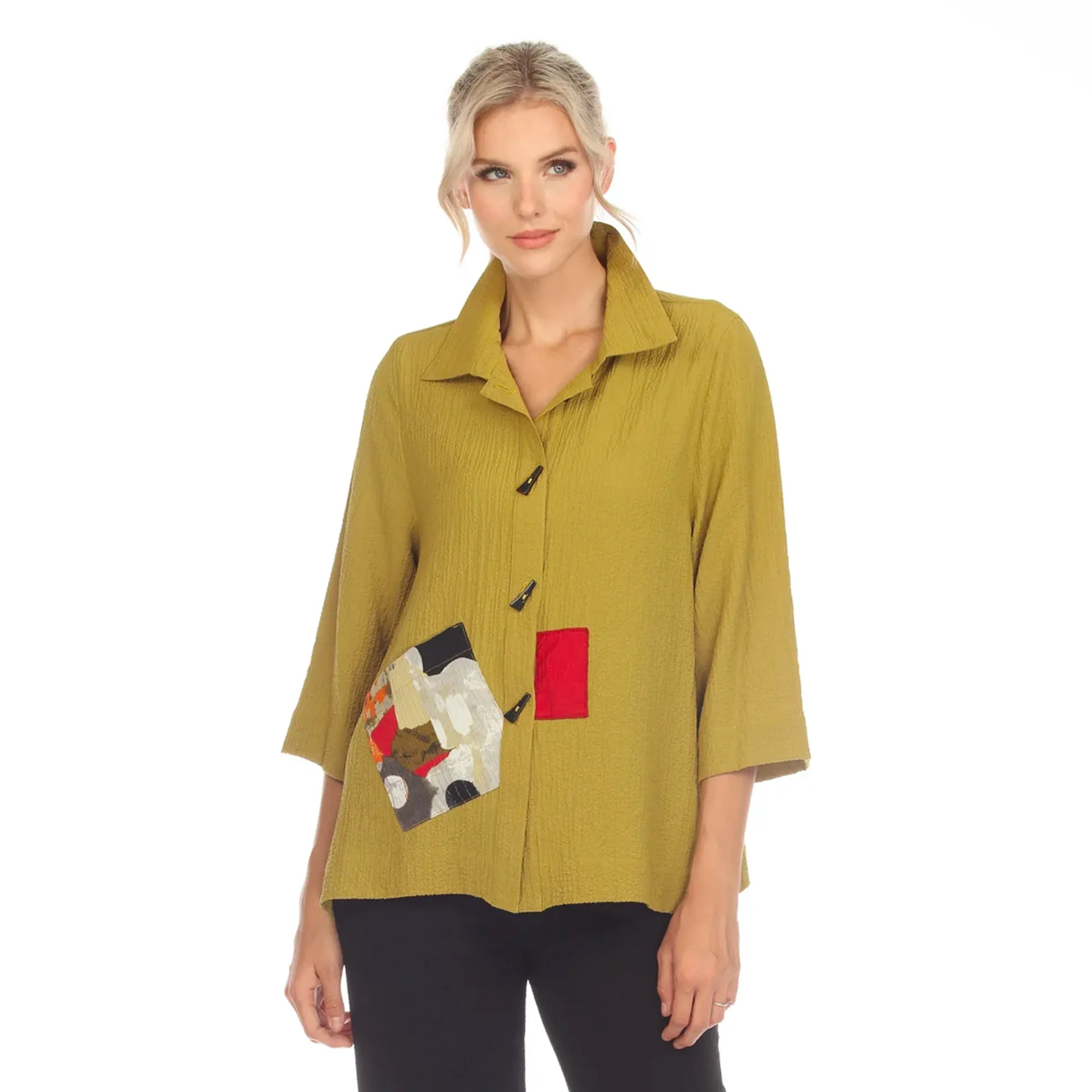 Moonlight Patch Pocket Shirt in Kiwi Multi - 3542-KW