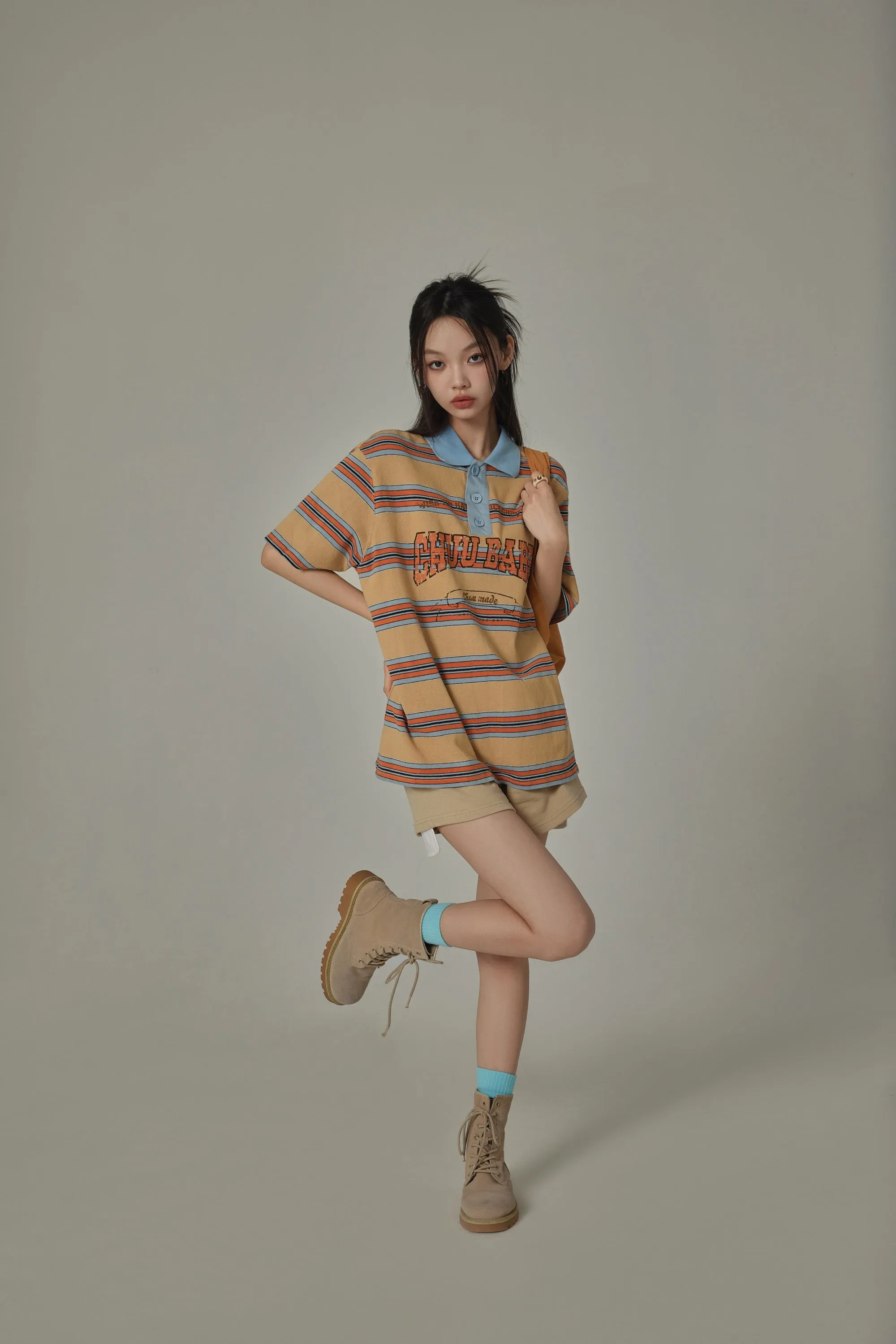 Multi-Color Chuu Babe Striped T-Shirt