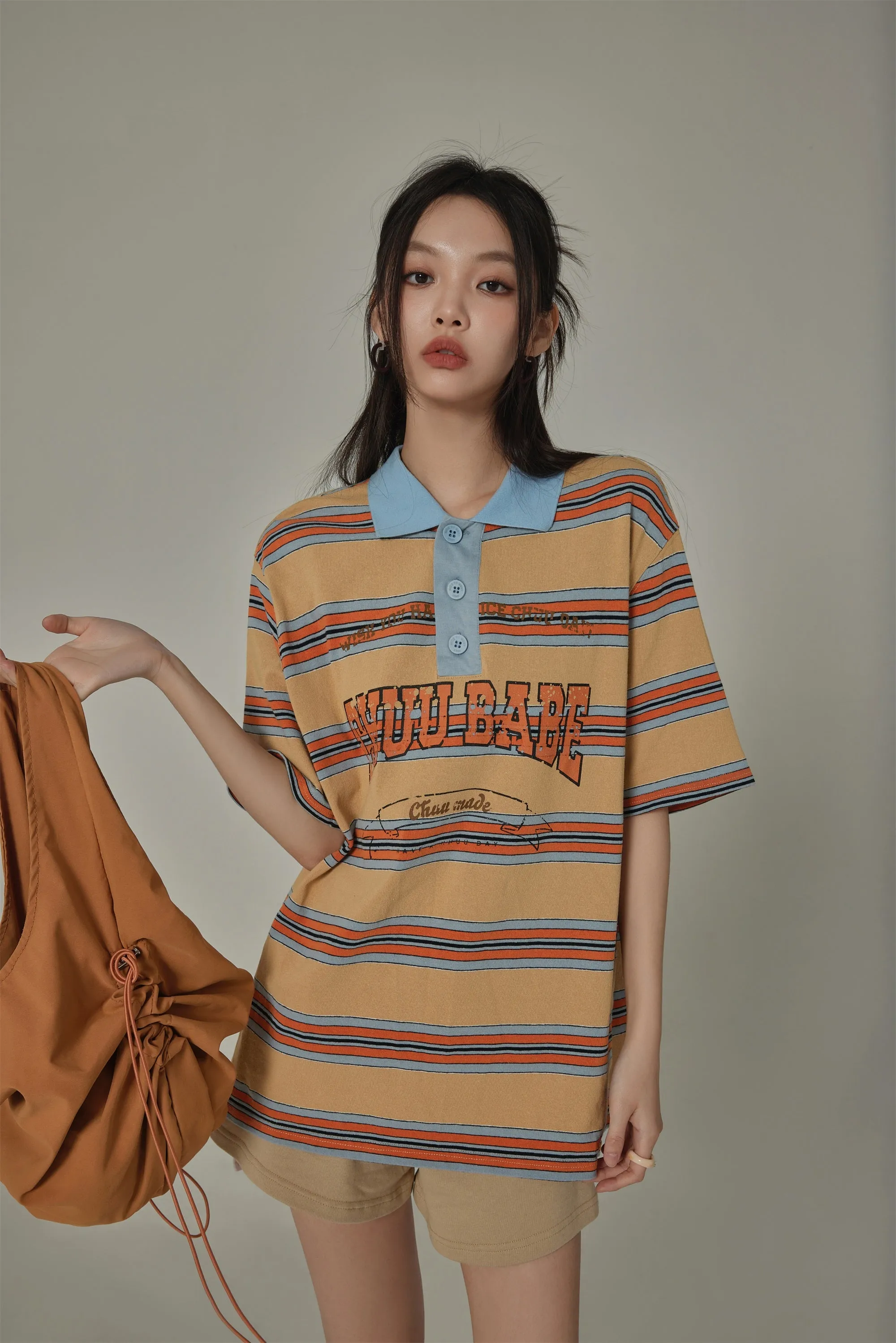 Multi-Color Chuu Babe Striped T-Shirt