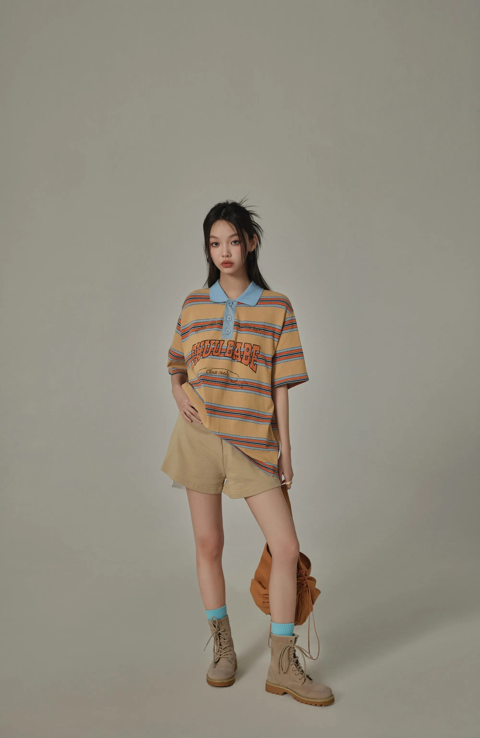 Multi-Color Chuu Babe Striped T-Shirt