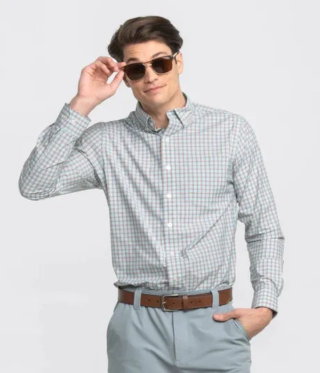 Peachtree Plaid Performance LS Button Down Dress Shirt