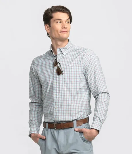 Peachtree Plaid Performance LS Button Down Dress Shirt