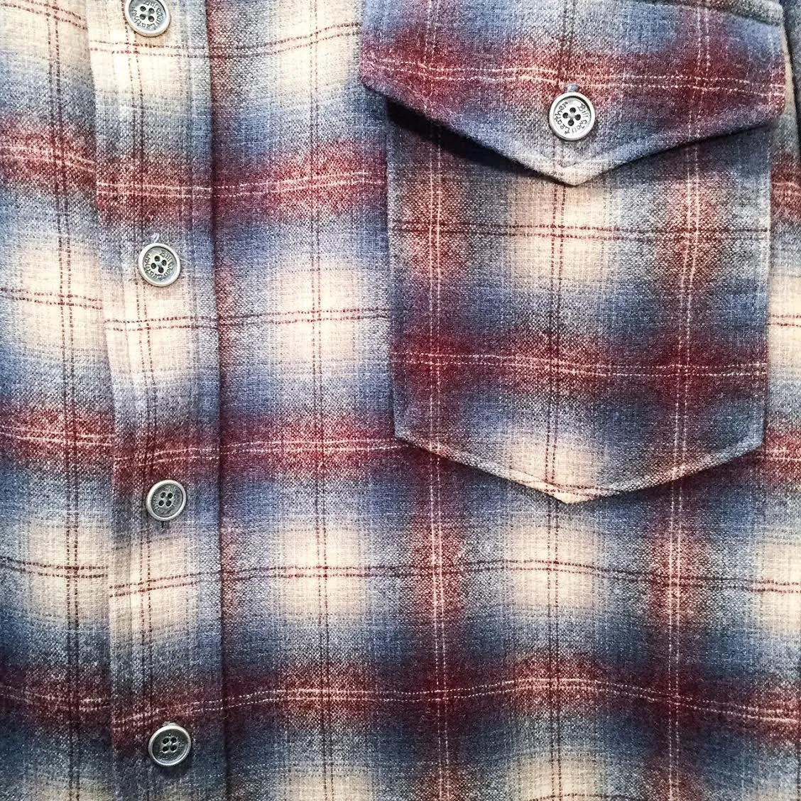 Pendleton Shirt Vintage Silver and Brass Buttons